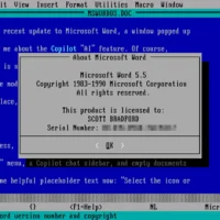 Microsoft Word 5.5 for DOS