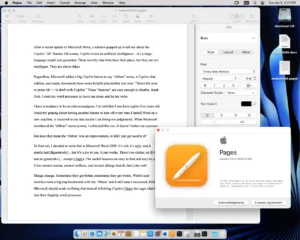Apple Pages 14 on MacOS 15
