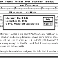 Microsoft Word 3 on Mac System 6