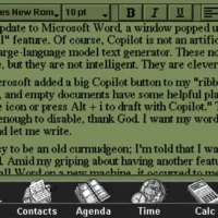 Word Processor on Psion Series 5 (EPOC32)