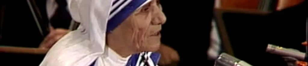 Mother Theresa Accepting the Nobel Prize